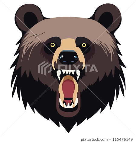 一隻具有威脅性和攻擊性的熊 115476149