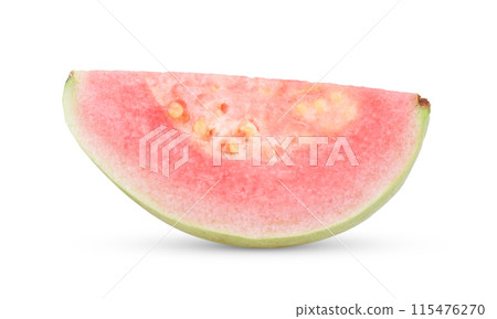 pink guava isolated on white background 115476270