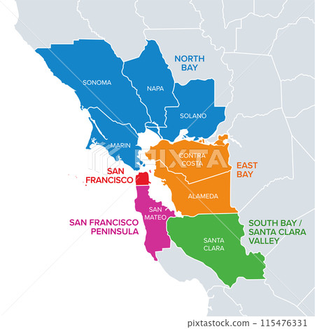 Subregions of the San Francisco Bay Area 115476331