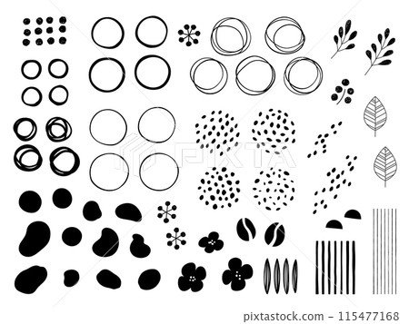 Scandinavian style pattern parts material set 115477168