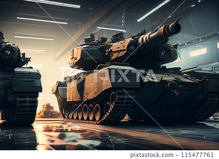 Military Factory weapon Battle tanks Warehouse mode 115477761