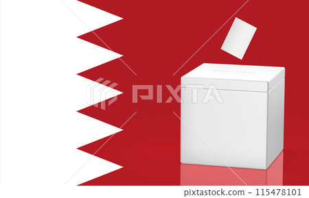 Ballot box with the flag of Bahrain Ballot box with the flag of Bahrain 115478101