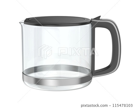 Empty glass jug for coffee or tea Empty glass jug for coffee or tea 115478103