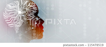 Abstract Artificial intelligence. Cloud computing. Machine learning. Technology web background. Virtual concept. Vector art. Abstract Artificial intelligence. Cloud computing. Machine learning. Technology web background. Virtual concept. Vector art. 115478519