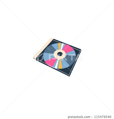 Vector illustration of a 90s-2000s fashion CD. isolated background. 115478540