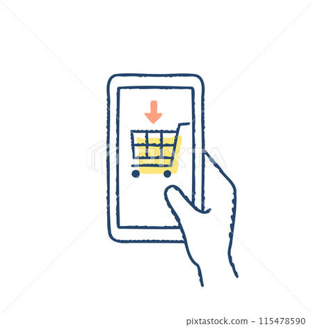 Online shopping on smartphone 115478590