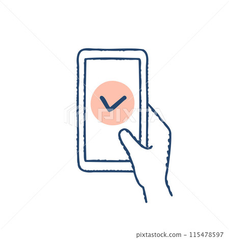 Smartphone and checkmark 115478597