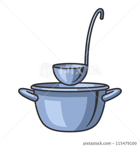 Illustration of kitchen utensils. Cooking tools for home and restaurant. 115479100