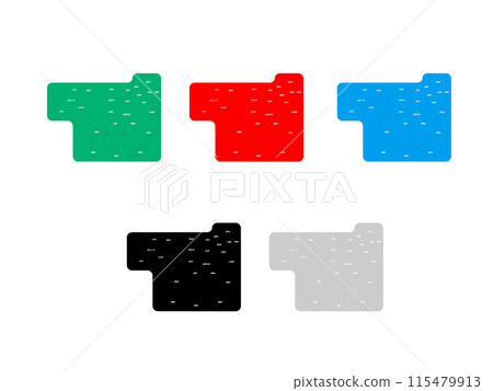 Map with cities and towns _ Tokushima prefecture _ Deformed-02 115479913
