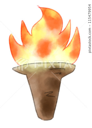 A fairytale torch stand 115479954