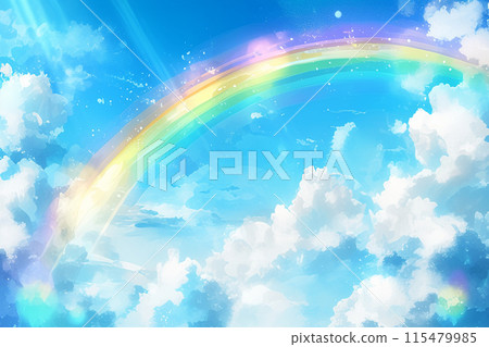 藍天有美麗的彩虹 藍天有美麗的彩虹 115479985