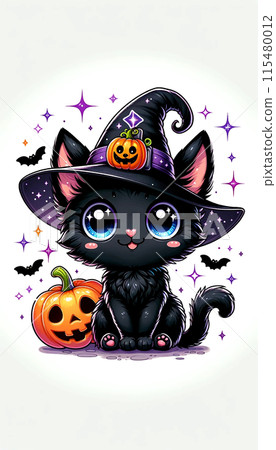 Halloween black cat 115480012