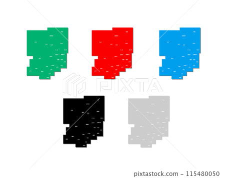 Map with cities, towns and villages _ Tochigi prefecture _ Deformed-01 115480050