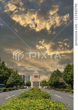 "Tokyo" Dramatic sky and the National Diet Building Sky composition "Tokyo" Dramatic sky and the National Diet Building Sky composition 115480700