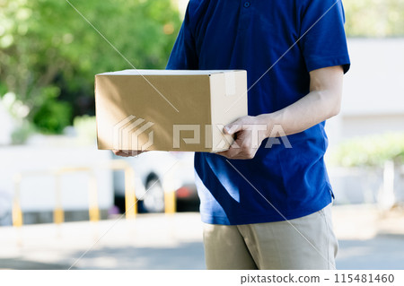 Delivery man male with baggage 115481460