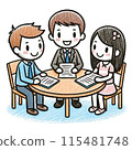Men and women having a meeting 115481748