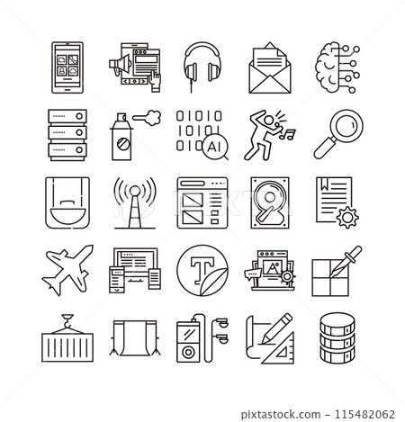 設備人工智能技術圖標集 115482062