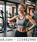 Young woman posing in the gym 115482940