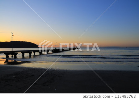 Sunset over the sea 115483768