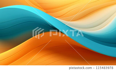 Vibrant abstract waves and bright hues on a textured background create a dynamic digital design with high resolution quality. 115483978