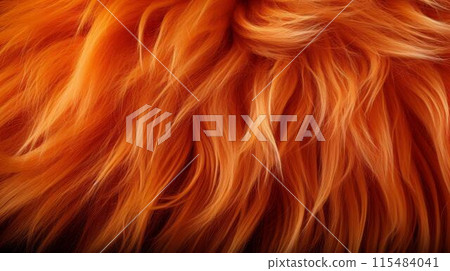 Stunning high resolution image of a majestic lions mane, exuding power and regality, set against a detailed background. 115484041