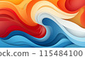 Abstract illustration with bold lines and dynamic patterns for a modern, highdetail design. 115484100