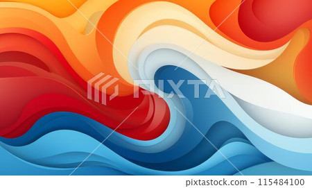 Abstract illustration with bold lines and dynamic patterns for a modern, highdetail design. 115484100