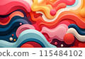 Abstract illustration with bold lines and dynamic patterns for a modern, highdetail design. 115484102