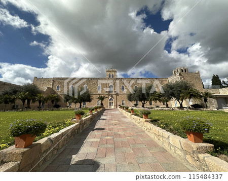 Facade of the main building of the monastery Beit Jamal Facade of the main building of the monastery Beit Jamal 115484337