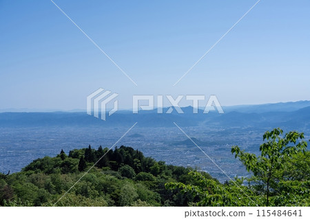 Spring scenery of the Yamato Basin seen from the observation deck 115484641