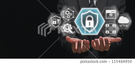 SASE, Secure Access Service Edge concept, Businessman hands holding Secure Access Service Edge icon on virtual screen, password, network, framework and support technology. 115484950