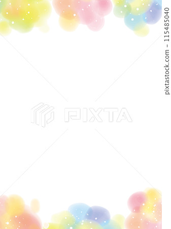 蓬鬆多彩水彩背景-垂直 115485040