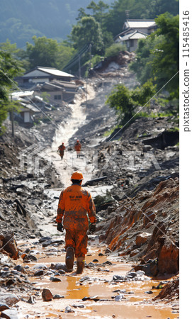 Natural Disaster Rescuing AI images of rescue efforts in natural disasters - Stock Illustration ...