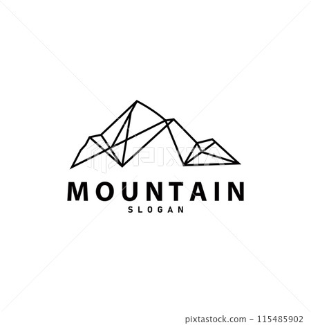 Mountain Nature Landscape Logo Simple Minimalist Design, Vector Illustration Symbol Template Mountain Nature Landscape Logo Simple Minimalist Design, Vector Illustration Symbol Template 115485902