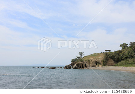 山陽小田市本山岬公園的九栗岩 115488699