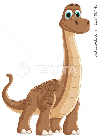 Cute Cartoon Dinosaur Illustration 115489440