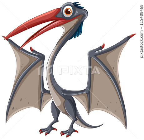 Cartoon Pterosaur Dinosaur Illustration 115489469