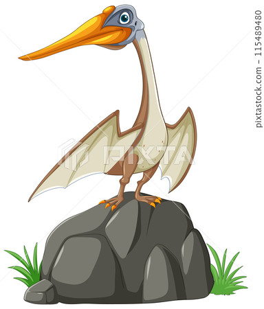 Pterosaur on a Rock 115489480