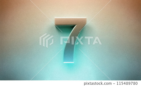 霓虹燈三維數字no.7噪音命理命理 115489780