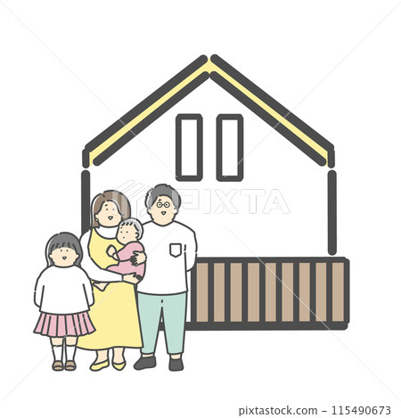 房子和家庭的插圖,我的家,房子 房子和家庭的插圖,我的家,房子 115490673