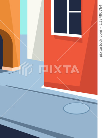 an Urban Street Vector Illustration an Urban Street Vector Illustration 115490764