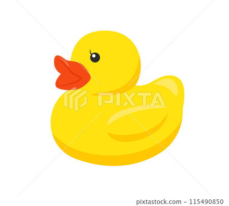 一隻鴨子在浴缸裡的向量圖 115490850