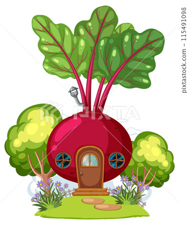 Whimsical Beetroot House in Nature Whimsical Beetroot House in Nature 115491098