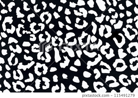 Black and White leopard skin pattern for background Black and White leopard skin pattern for background 115491279