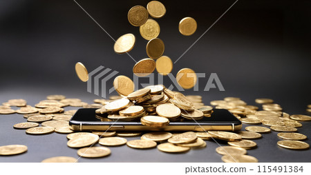 來自智慧型手機的硬幣影像 115491384
