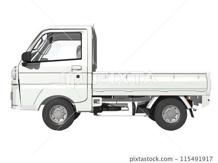 White light truck (3DCG image) 115491917
