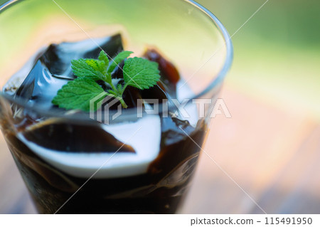 Homemade coffee jelly Homemade coffee jelly 115491950