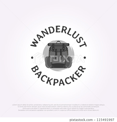 minimalist backpack logo icon vector design illustration template minimalist backpack logo icon vector design illustration template 115491997