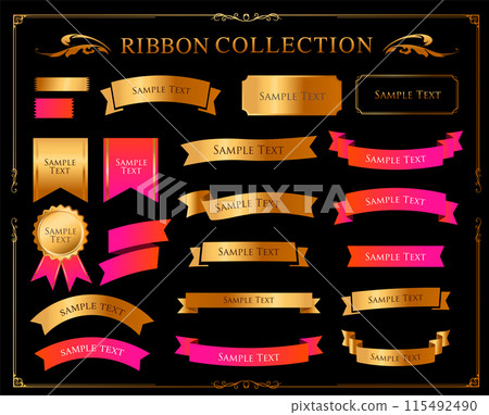 Elegant ribbon frames set Elegant ribbon frames set 115492490