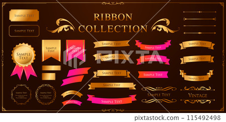 Elegant ribbon frames set Elegant ribbon frames set 115492498